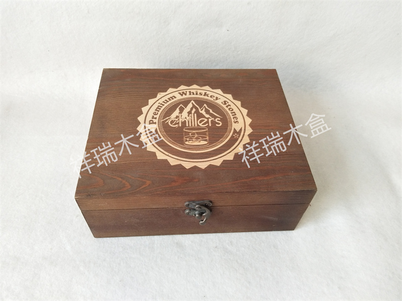 Ice Tartar Water Cup Glass Packaging Wooden Gift Box