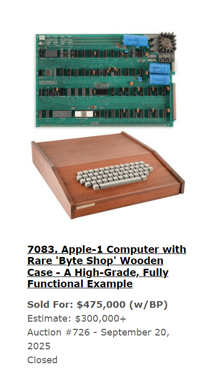 存世僅9臺：罕見木盒版Apple-1拍出超337萬元高價！遠超預期